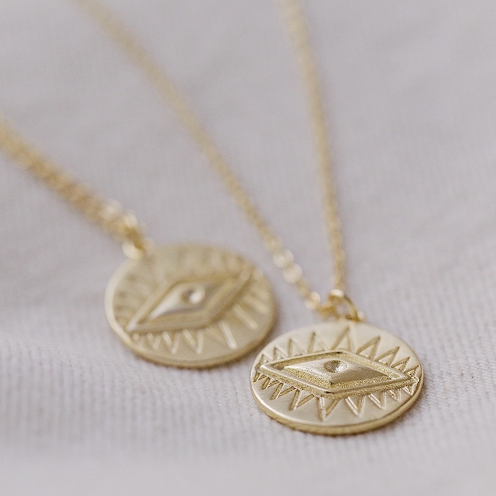 Evil Eye Necklace | 14k Gold Plated - Picture 6 of 9